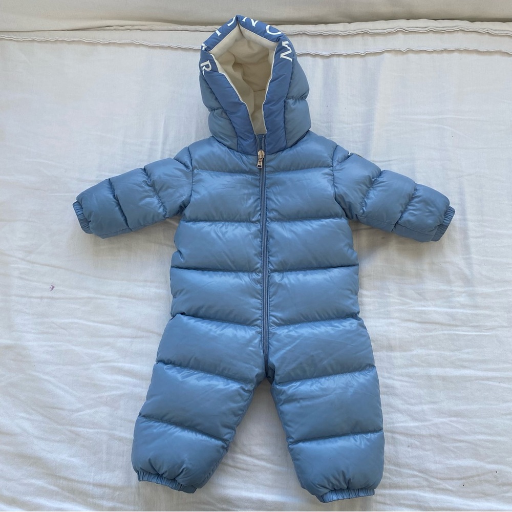 Moncler baby snowsuit 9-12m